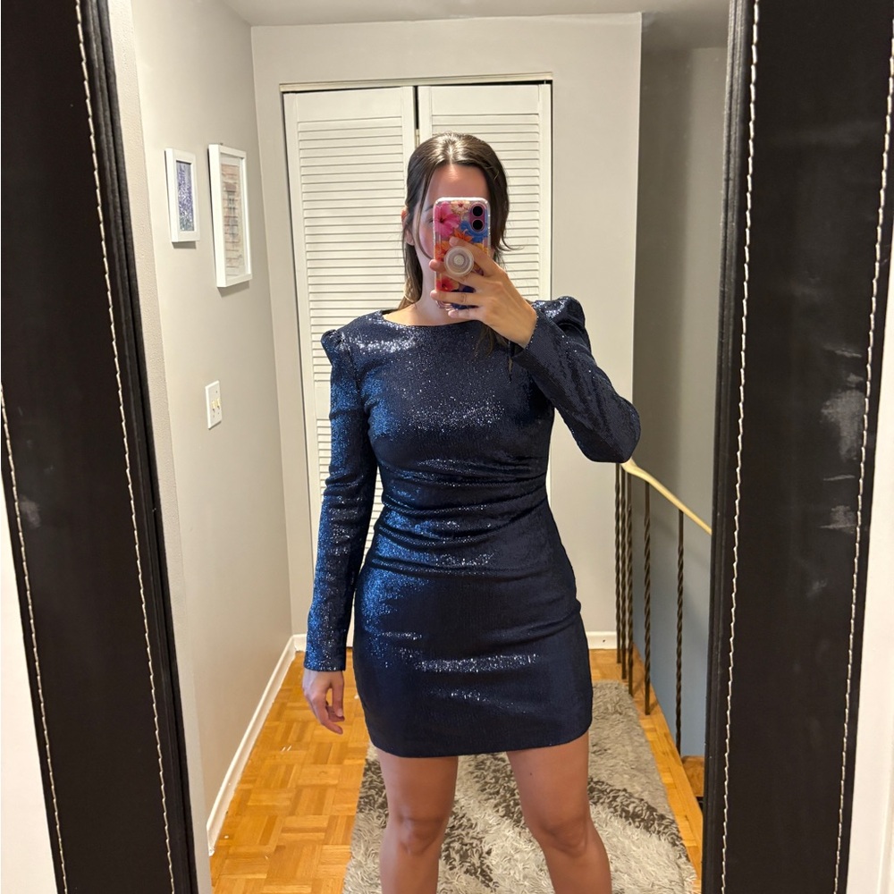 Rachel Zoe Blue Sequin Dress